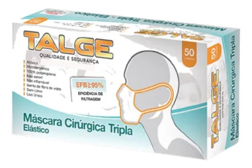 comprar Caixa de Máscara Cirúrgica Descartável com Elástico Talge 50un