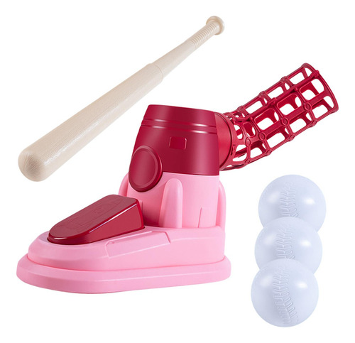 Baseball Pitching Machine Baseball Practice Pedal Vermelho