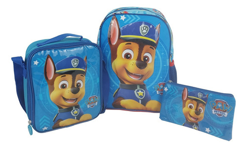 Scool - Set Mochila A4 Lonchera Y Cartuchera Paw Patrol Color Multicolor Diseño de la tela Liso