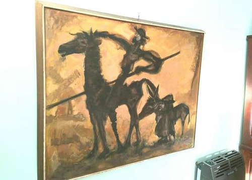 Pintura De Quijote De La Mancha Del Pintor Hector Embriones (Usado)