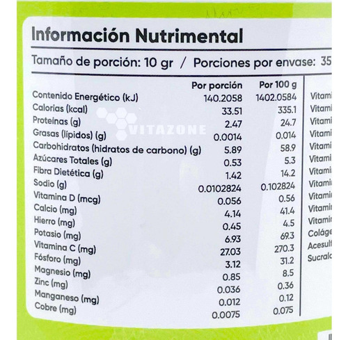 Imagen 3 de 8 de Colágeno Hidrolizado Yeri Mua 350 Grfresa Kiwi Sin Azúcar 3p