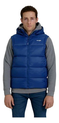 Chaleco Poliamida Hombre Wrangler Vest Dean Con Capucha