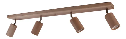 comprar Aplique Techo Post 4 Luces Gu10 Madera Terminacion Platil