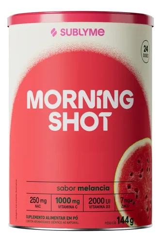 Sublyme Morning Shot Melancia, Suplemento de Imunidade em Pó com ...