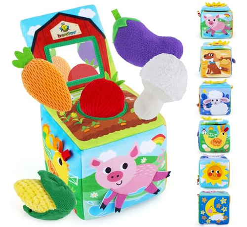 Cubo Sensorial Para Actividades Boca Abajo Juguete Para Bebé