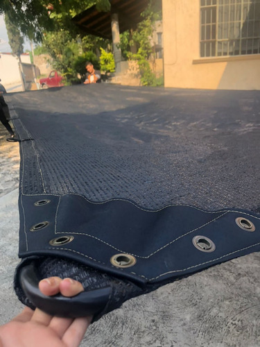 Imagen 2 de 4 de Malla Sombra 5.65x3.20(negra)90% Lista Para Colocar