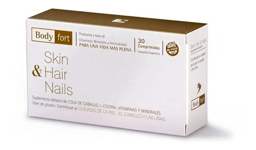 Natufarma Body Fort Skin Hair Nails 30comp Piel Uñas Cabello
