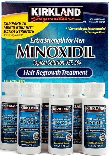 Imagen 1 de 8 de Minoxidil Kirkland 5% Solución Tópica 6 Meses *ml*