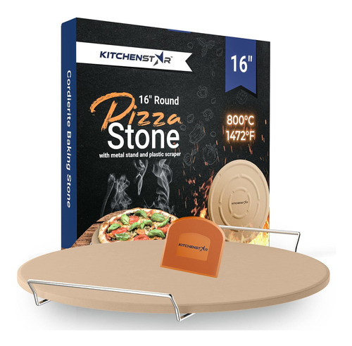 Kitchenstar Piedra Pizza Para Horno 16 Juego Pedra Acero
