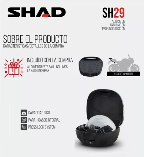 Shad SH29 Baúl para moto