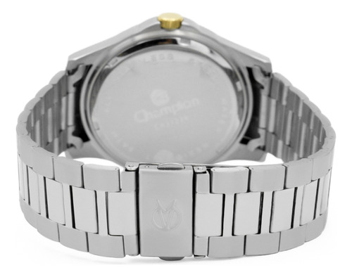 Relógio Champion Masculino Prateado Ca31239s Original C/ Cor Do Bisel Dourado Cor Do Fundo Branco