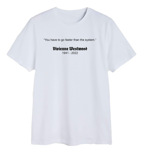 Polera Vivienne Westwood Frase Diseñador Hombre Mujer Vr