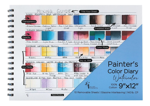 Art Concepts Diario Color Para Pintor 9 X 12  Encuadernado