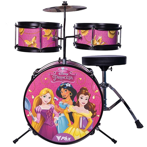 Bateria Acústica Infantil Bid P1 Disney Princesas Phx