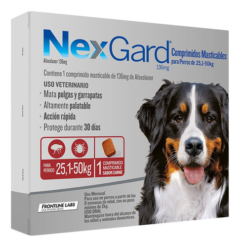 Nexgard Perro 25 A 50 Kg 1 Tableta