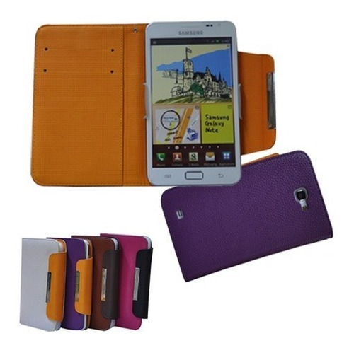 Estuche Forro Cuero Piel Samsung Galaxy Note N7000 I9220