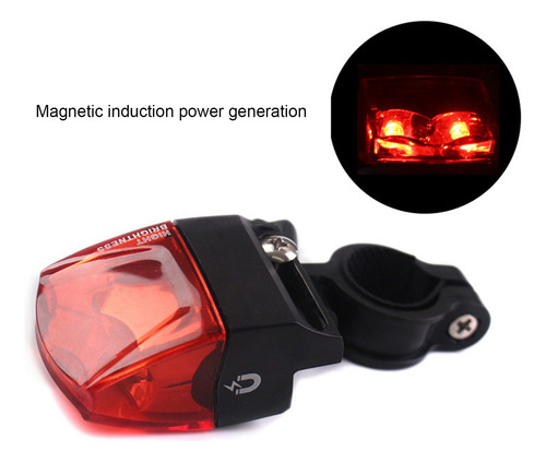 Luz Trasera De Bicicleta De Generación De Energía Por Inducc
