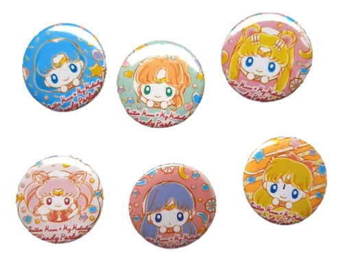 Set De 6 Pins Prendedores De Anime Sailor Moon Pines