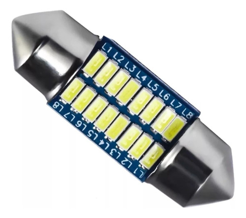 1 Par Bombilla Led 31mm Canbus C10w C5w , Luz Azul 