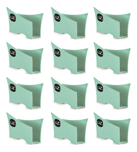 Kit 12 Suportes Porta Guardanapos De Papel Para Mesa Uz Cor verde menta