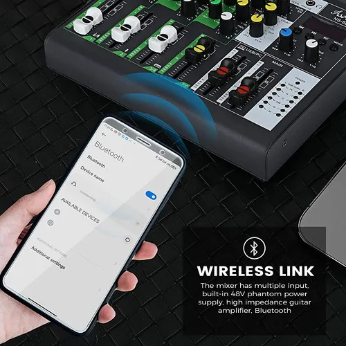 Mezclador De Audio De 4 Canales Asmuse, Mini Consola Mezclad