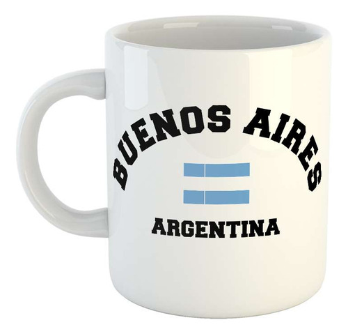 Taza Ceramica Buenos Aires Argentina Bandera Logo