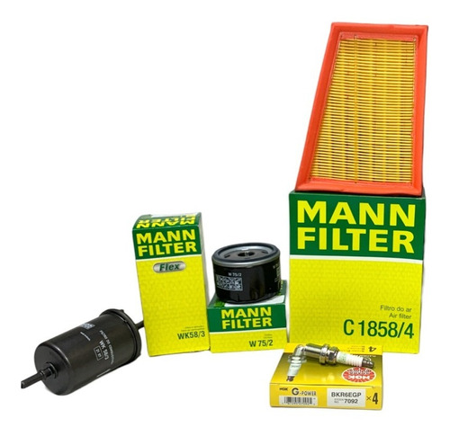 Kit Afinacion Platina Clio 1.6 03-09 Bujia Platino Mann Fil