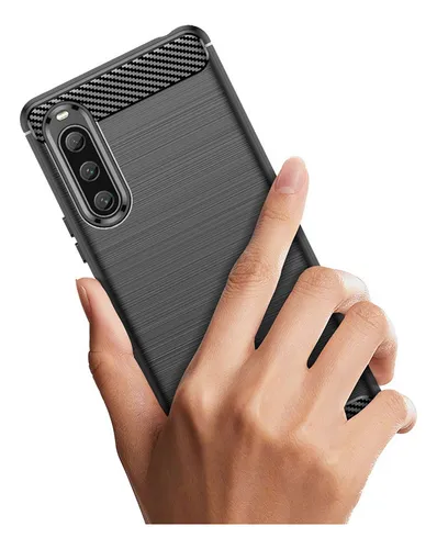 Suitable For Xperia 10 V Mobile Phone Case, Brushed Carbon Fiber Drop-proof Case