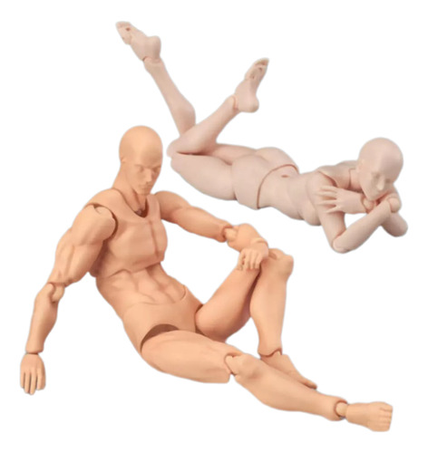 Kit De 2 Maniquíes De Dibujo Figma Para Hombre Y Mujer, Anim