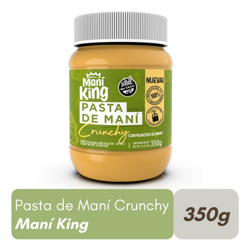 Pasta De Maní Crunchy - Mani King -  350 Grs.