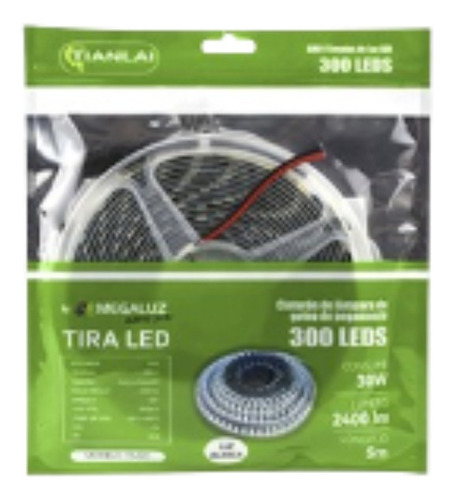 Tira Led Decorativa Luz Blanca 5 Metros 2400lm 30 Watts Color De La Luz Blanco