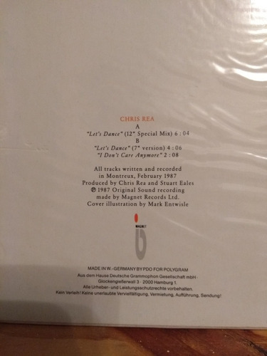 Vinilo Maxi Chris Rea - Let's Dance (Usado)