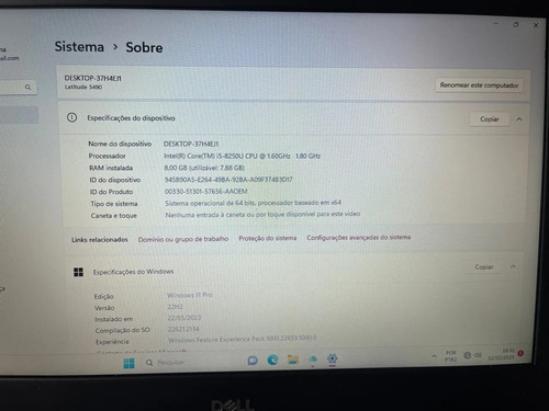 Notebook Dell - Latitude 3490 (Usado)