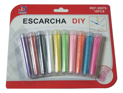 Set 10 Escarcha Colores Varios Dingli