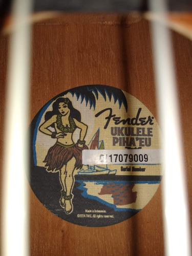 Fender Pihaeu Ukelele Soprano Caoba 095-5652-021 Piha'eu