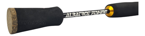Vara De Pesca Para Carretilha Albatroz Fishing Comander New Vii C601 Preta - 1.8m X 143g - Rápida Com Resistência De 15-30lbs Para Isca De 50g
