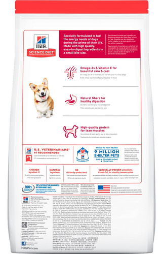 Imagen 2 de 11 de Alimento Perro Croquetas Raza Pequeña Sabor Pollo 6.8 Kg Hil