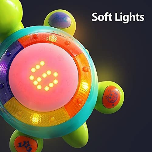 Tortuga Musical Con Luz Para Bebe Estimula El Gateo De Abs