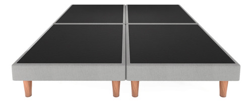 Recamara Base Cama Box Cabecera Cairo Gris Queen Size