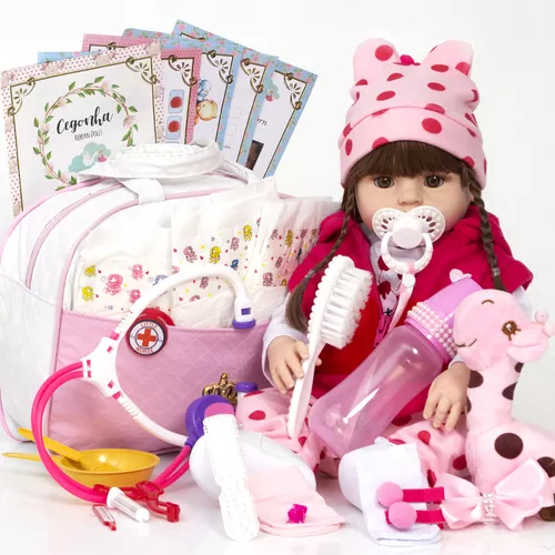 Bebe Reborn Pode Dar Banho Boneca Bolsa itens - Cegonha Reborn Dolls -  Bonecas - Magazine Luiza