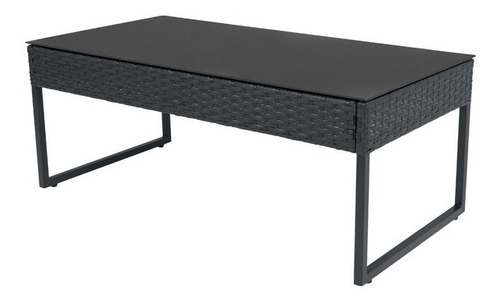 Imagen 2 de 11 de Juego De Jardin Sillas Sillones Mesa 4 Pzas Simil Ratan Gris