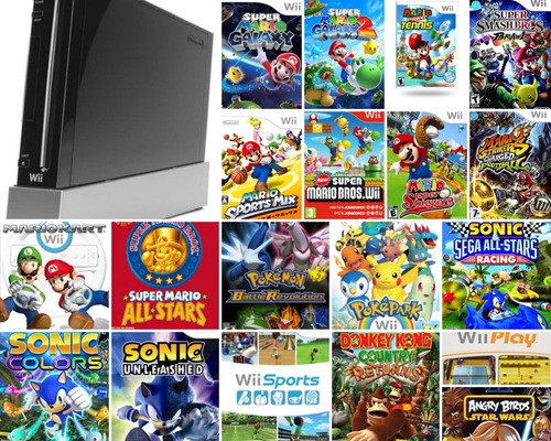 Consola Wii + 50 Super Juegos Mario Zelda Sonic Pokémon Wiiu