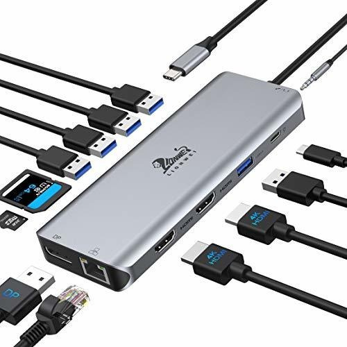 Estación De Acoplamiento Usb-c Para Monitor Dual, Concentrad