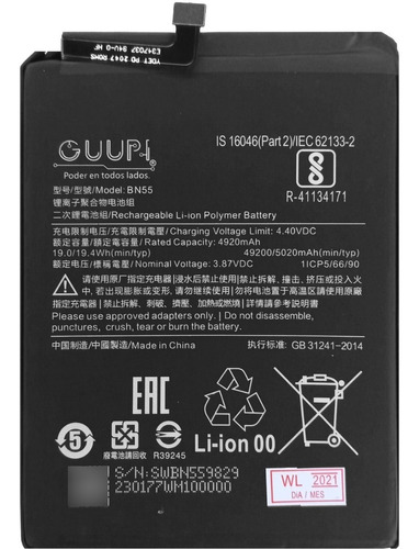 Bateria Pila Xiaomi Redmi Note 9s Bn55 Original