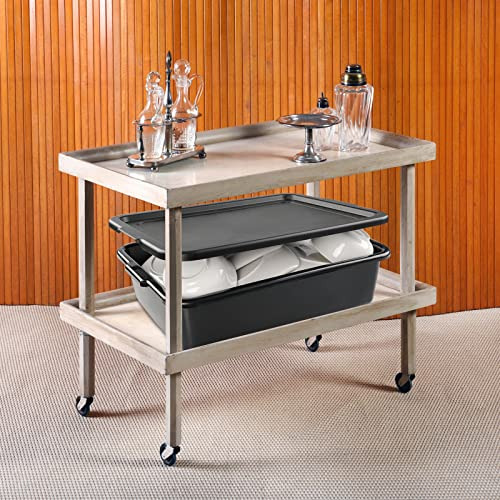 Caja Comercial Bus De Plstico, 3-pack Con Tapa, Negra