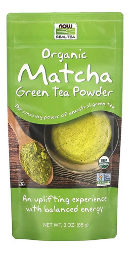 Now Foods Real Tea Té Verde Matcha Orgánico En Polvo 85 G