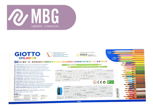 Lapices De Color Giotto Stilnovo Por 50 Unidades