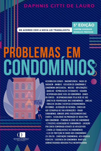 Problemas Em Condomínios 5ed.2023, De Daphnis Citti De Lauro. Editora Mundo Juridico, Capa Mole Em Português, 2023