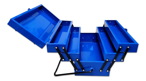 Imagen 3 de 3 de Caja de herramientas EFM Metalúrgica N°8 de metal 204mm x 450mm x 243mm azul