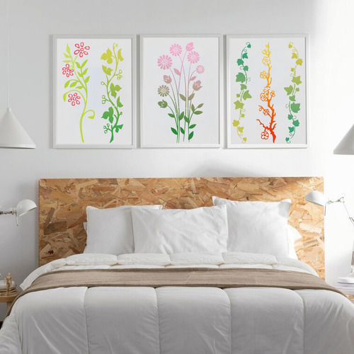 Plantillas Reutilizables Hojas De Vid Y Flores Para Manualid